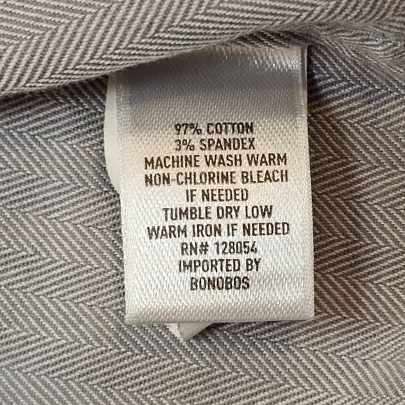 Bonobos Wrinkle Free Herringbone Standard Fit Button Down Regular XL - Picture 7 of 7
